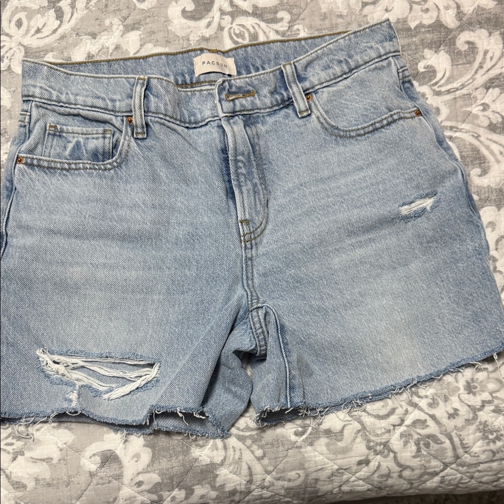 PacSun Light Wash Distressed Jean Shorts